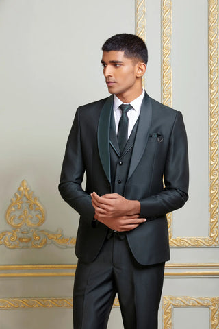 Green Colored 5 Piece Suit