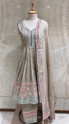 Gota Embellished Anarkali Suit Set for Women