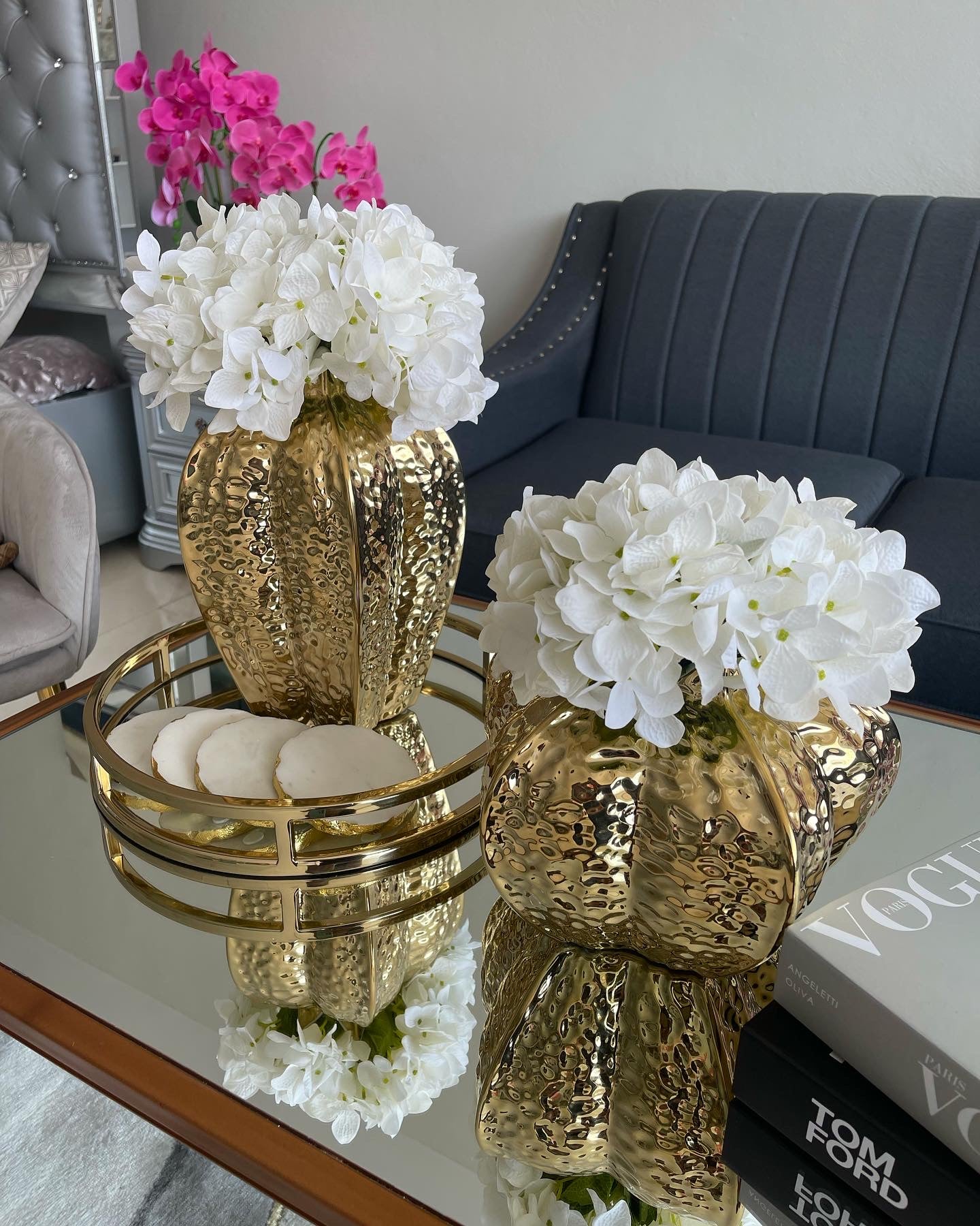 Hortensias Blancas de Seda – Atelier Home Decor