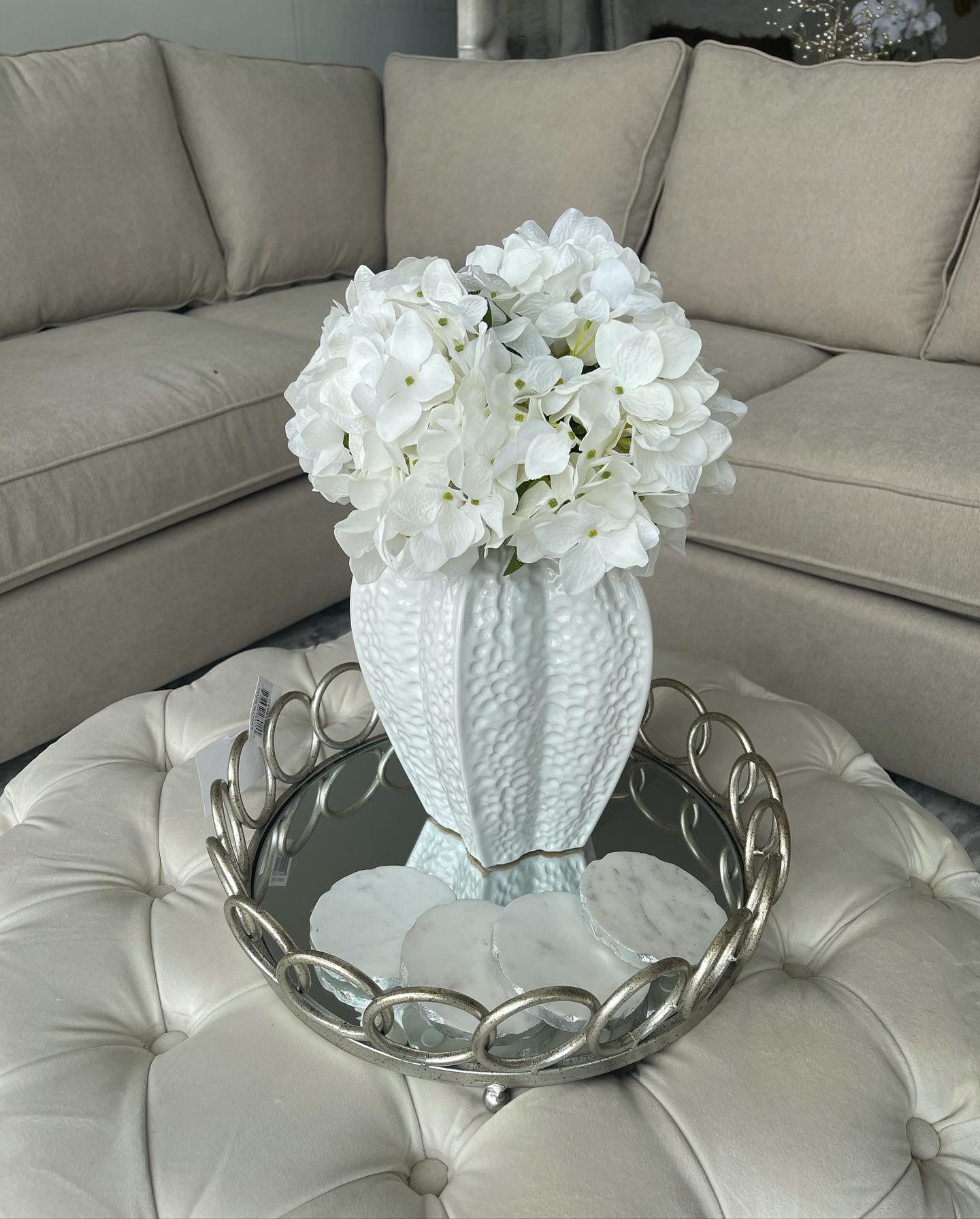 Hortensias Blancas de Seda – Atelier Home Decor