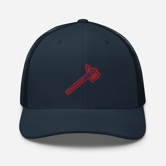 Navy Atlanta Indian Head Hat Baseball Trucker Hat Tomahawk 