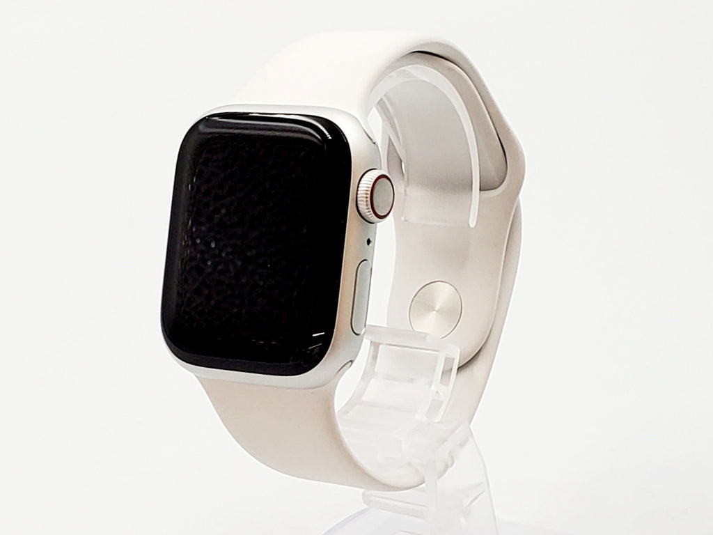 【Aランク】Apple Watch Series 8 GPS+Cellularモデル 41mm MP4A3J/A  シルバーアルミニウムケース/ホワイトスポーツバンド #3306
