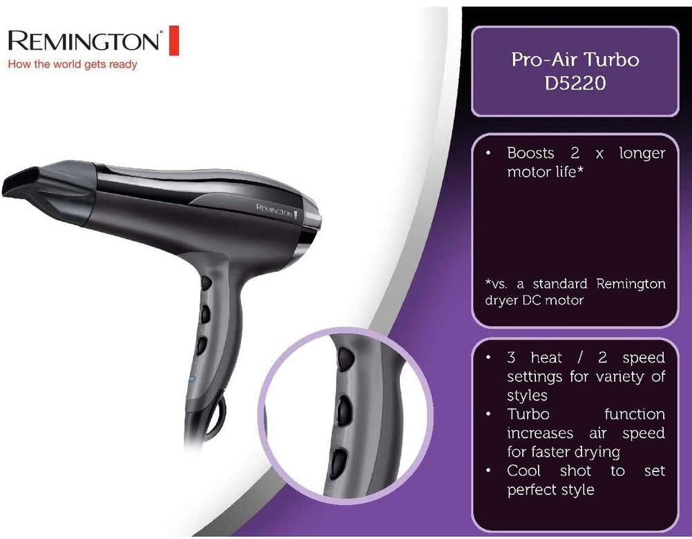 Remington Ion Hair Dryer Pro-Air Turbo D5220 – Mart Haven