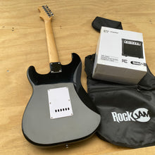 Load image into Gallery viewer, RockJam RJEG02 6 String Electric Guitar Beginner Kit with 10-Watt Amp, Gig Bag &amp; Accessories-Blueburst, Right, Blue Burst (RJEG02-SK-BB
