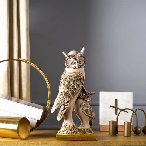 #Pooja Box Artistic Gold Winged Bright Owls