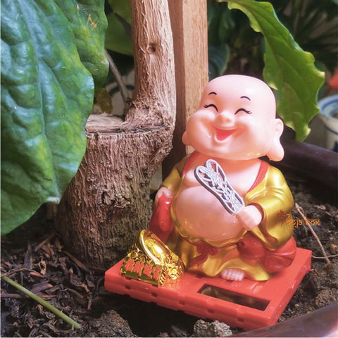 #Pooja Box The "Ritualistic Monk" laughing Buddha holding a money bag