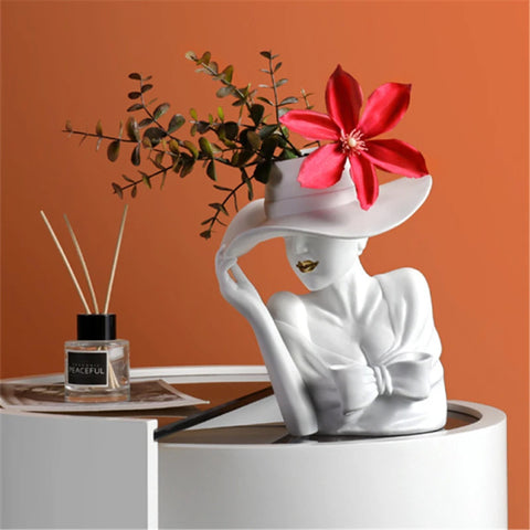 #PoojaBox Lady with head planter Or Vase