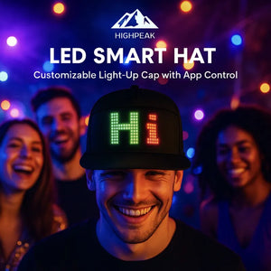 LED Smart Hat – Customizable Light-Up Cap - HighPeak