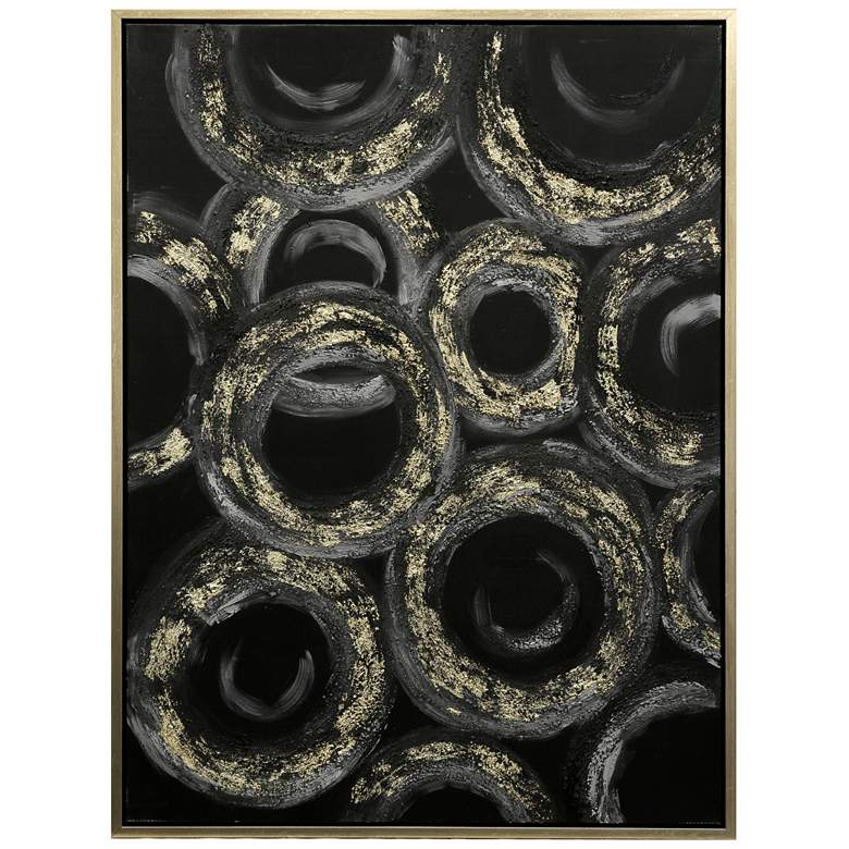 Hand Painted Canvas Art With Gold Frame 48in X 36in