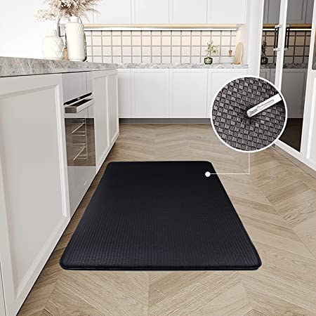 DEXI Anti Fatigue Kitchen Mat Cushioned Kitchen Rug, 3/4 Thick Heavy Duty  Waterproof Floor Mat, Non-Slip Comfort Standing Mat for Kitchen, Desk, Floor,  Office, Sink, Laundry, 20x32, Black - Yahoo Shopping