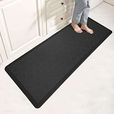 DEXI Anti Fatigue Kitchen Mat, 3/4 Inch Thick, Stain Resistant, Padded  Cushioned Memory Foam Floor Comfort Mat for Home, Garage and Office  Standing Desk, 39x20, Black 