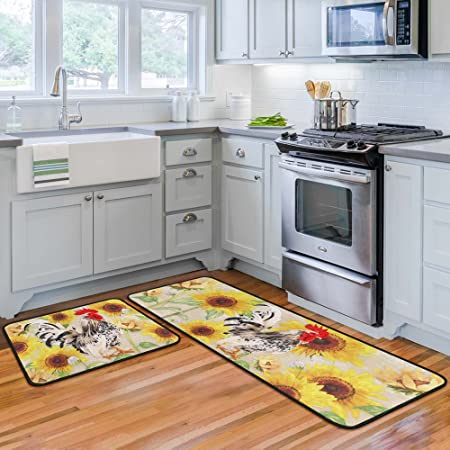 UpNUpCo Artistic and Colorful for Floor Non Slip Kitchen Rugs and Mats –  Discounted-Rugs