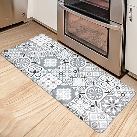 HappyTrends Floor Mat Cushioned Anti-Fatigue ,17.3x28,Thick Waterproof  Non-Slip Mats and Rugs Heavy Duty Ergonomic Comfort Rug for