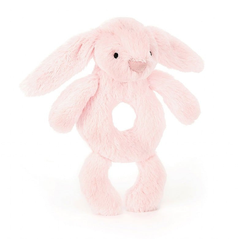 Bashful Pink Bunny Ring Rattle