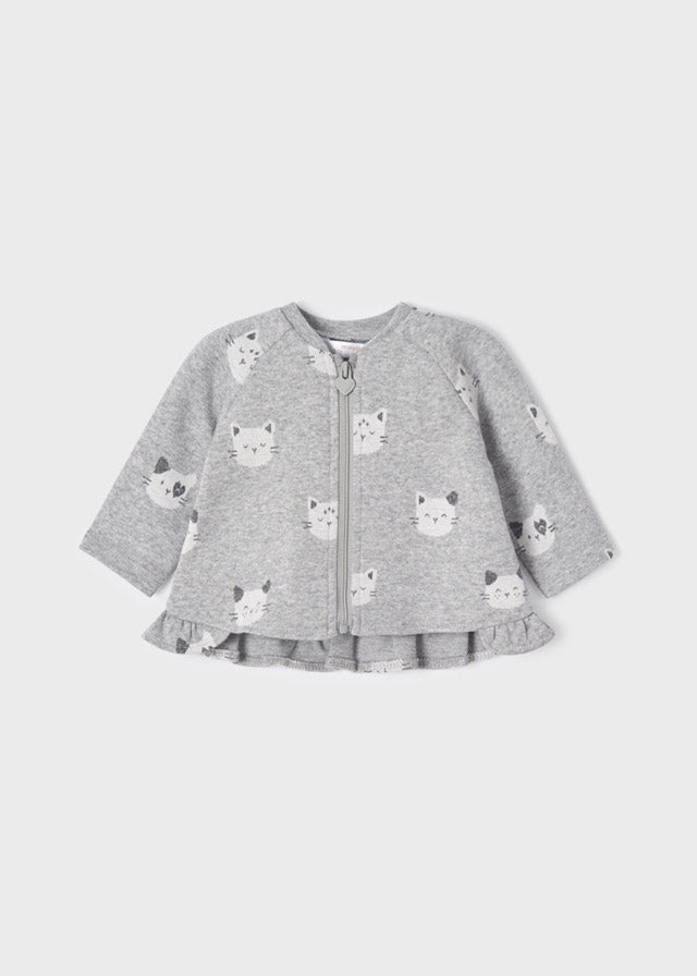 3 Piece Jacquard Newborn Tracksuit - Fog