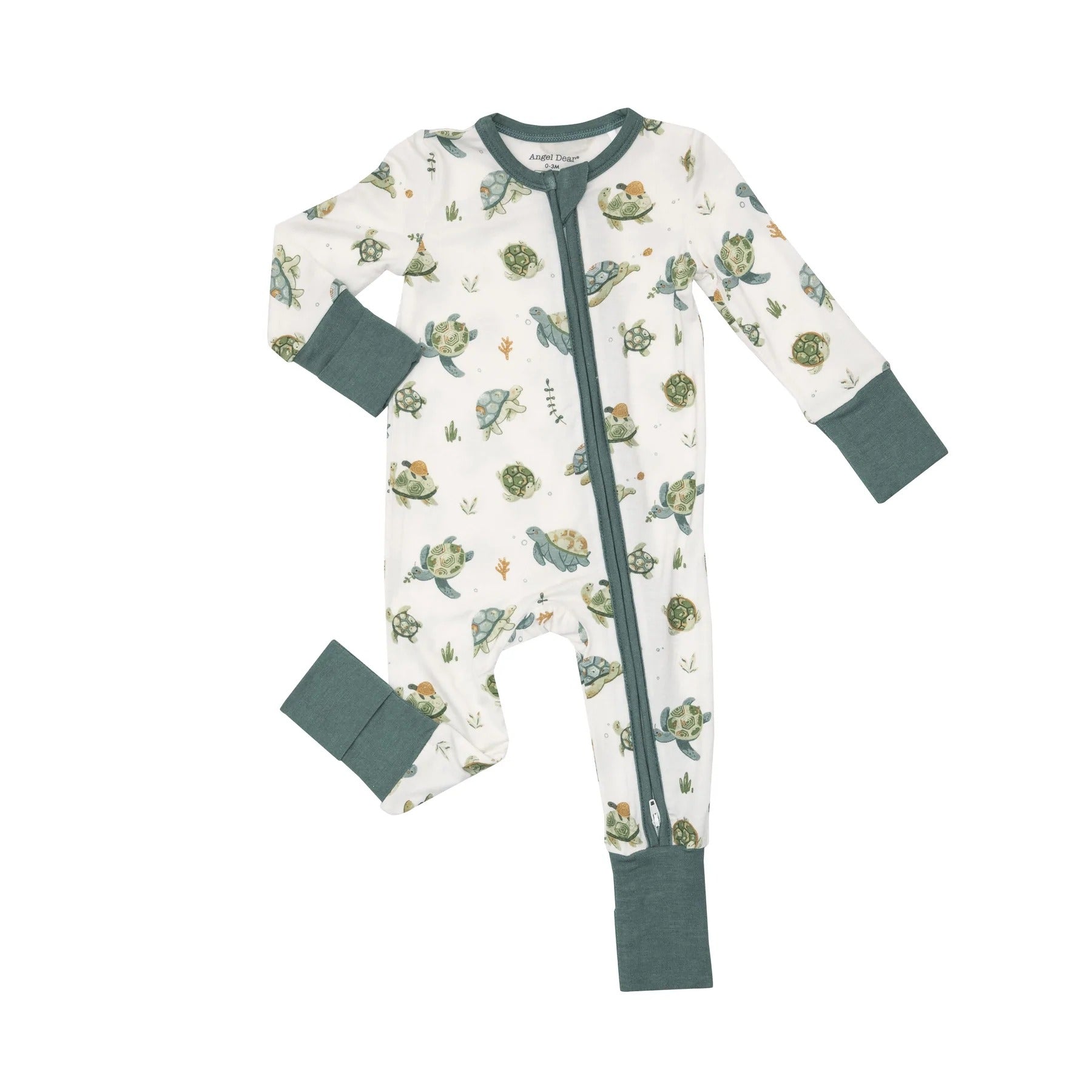 Bamboo Zipper Romper - Sea Turtles