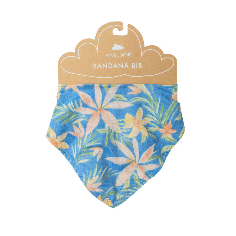 Blue Island Floral Bandana Bib