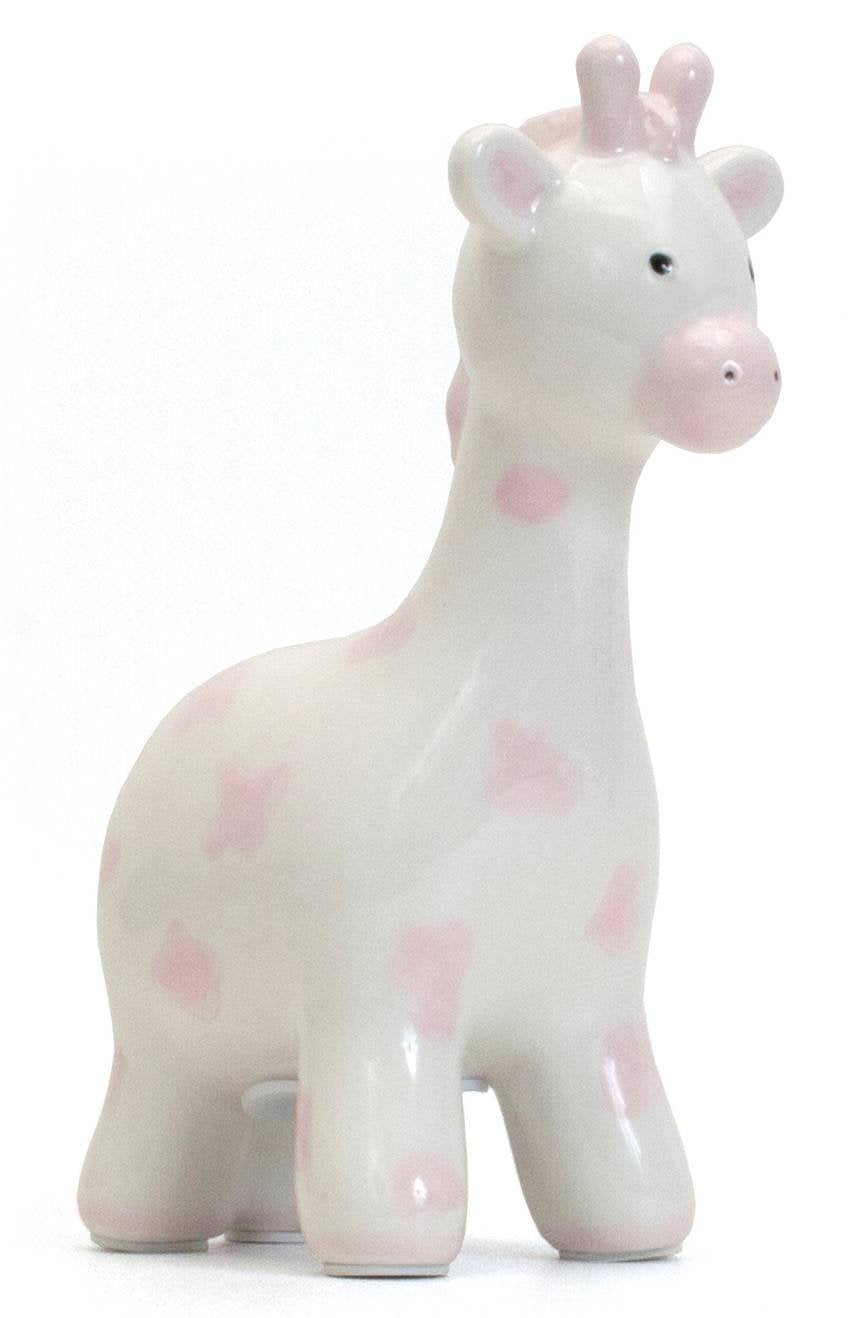 Child to Cherish Giraffe Bank - Pink Spotted