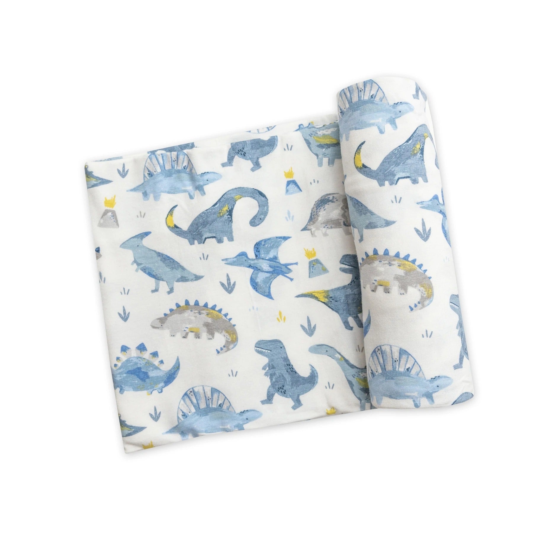 Dino Blue Swaddle Blanket