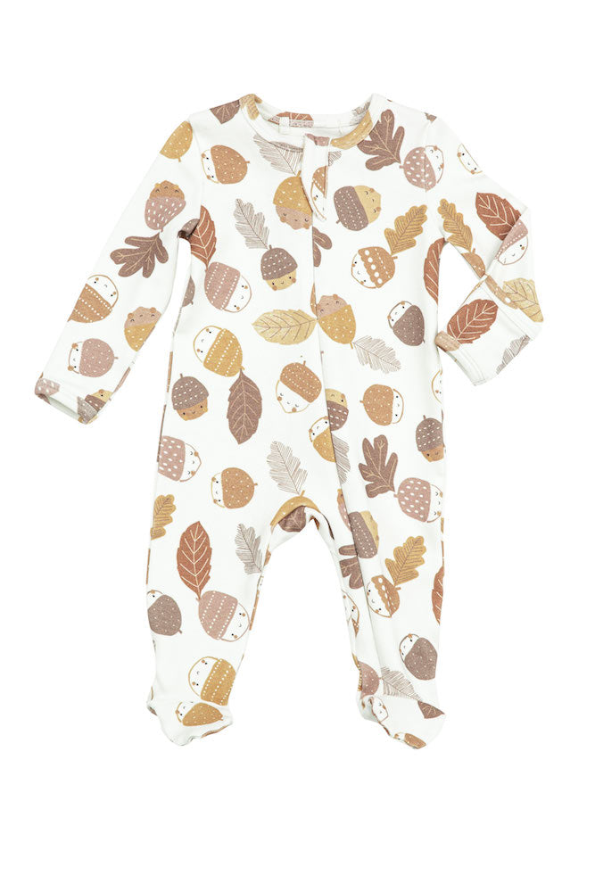 Angel Dear Acorns Zipper Footie - 6-9 Months