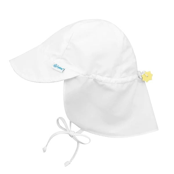 Flap Sun Protection Hat - White