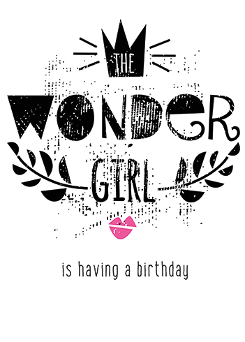 Calypso BW Wonder Birthday Card