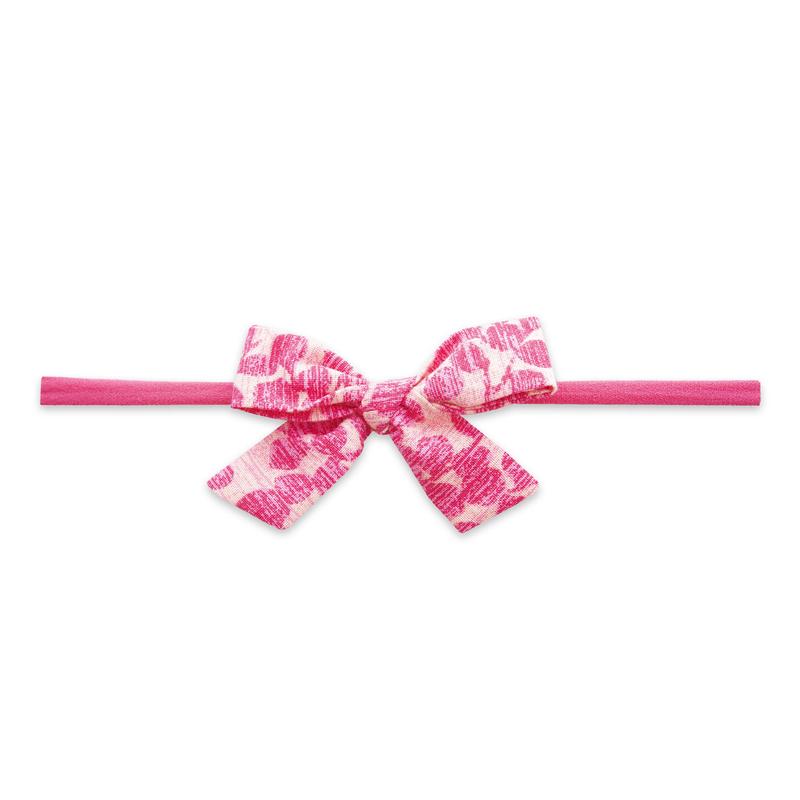 Cotton Printed Headband - Hot Pink Begonia