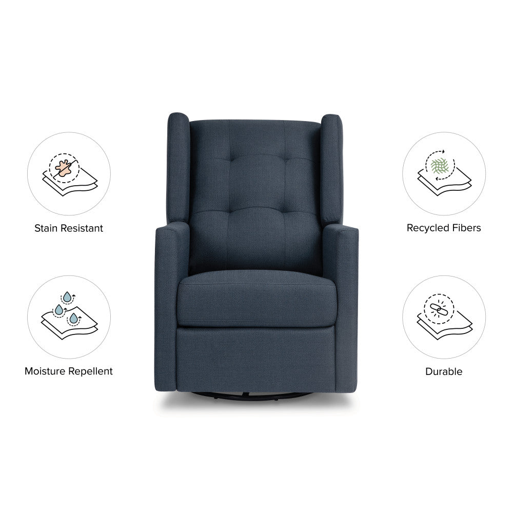 Austen Recline Swivel Glider - Performance Navy Eco-Twill