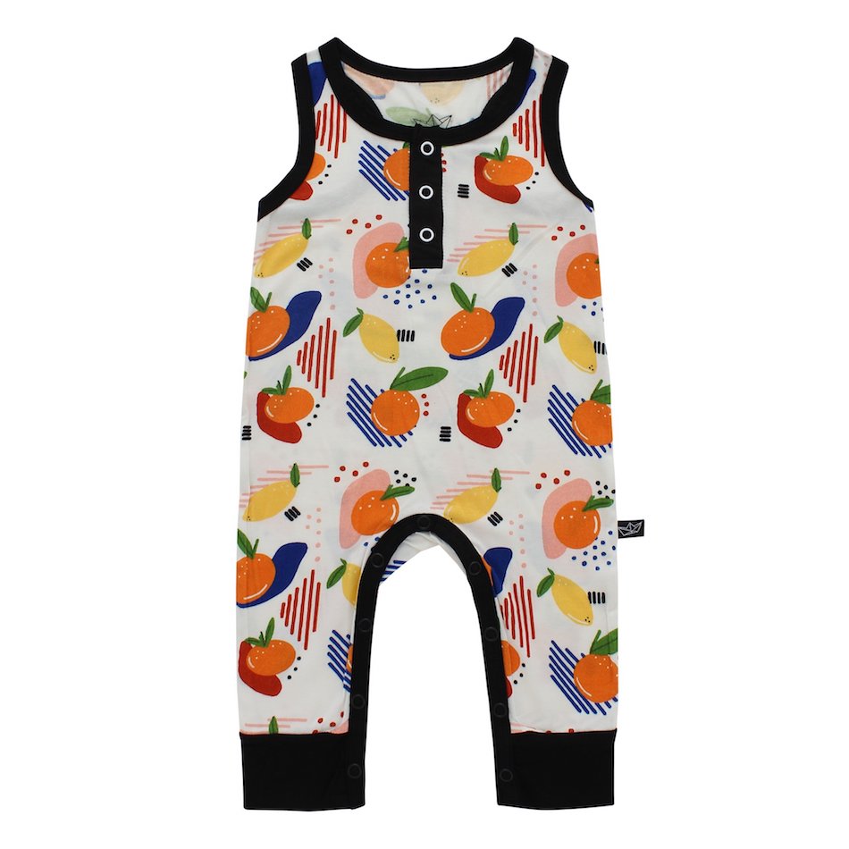 Citrus Tank Romper - 6-9 Months