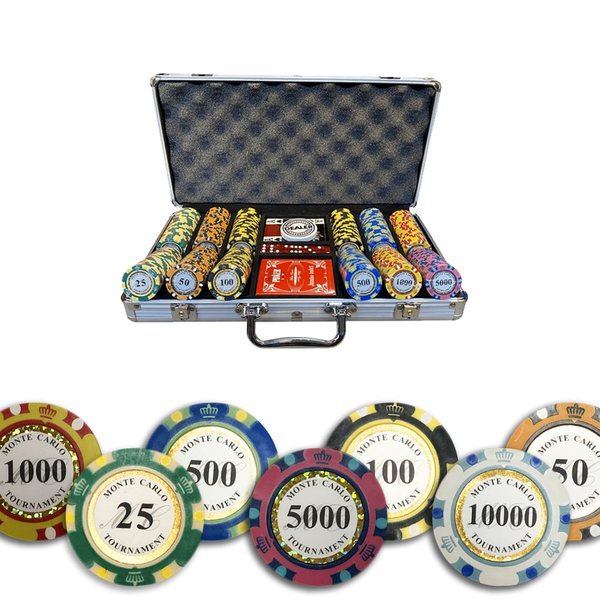 feedback Intensief grafiek Poker Set Monte Carlo Tournament 300 - Poker Merchant
