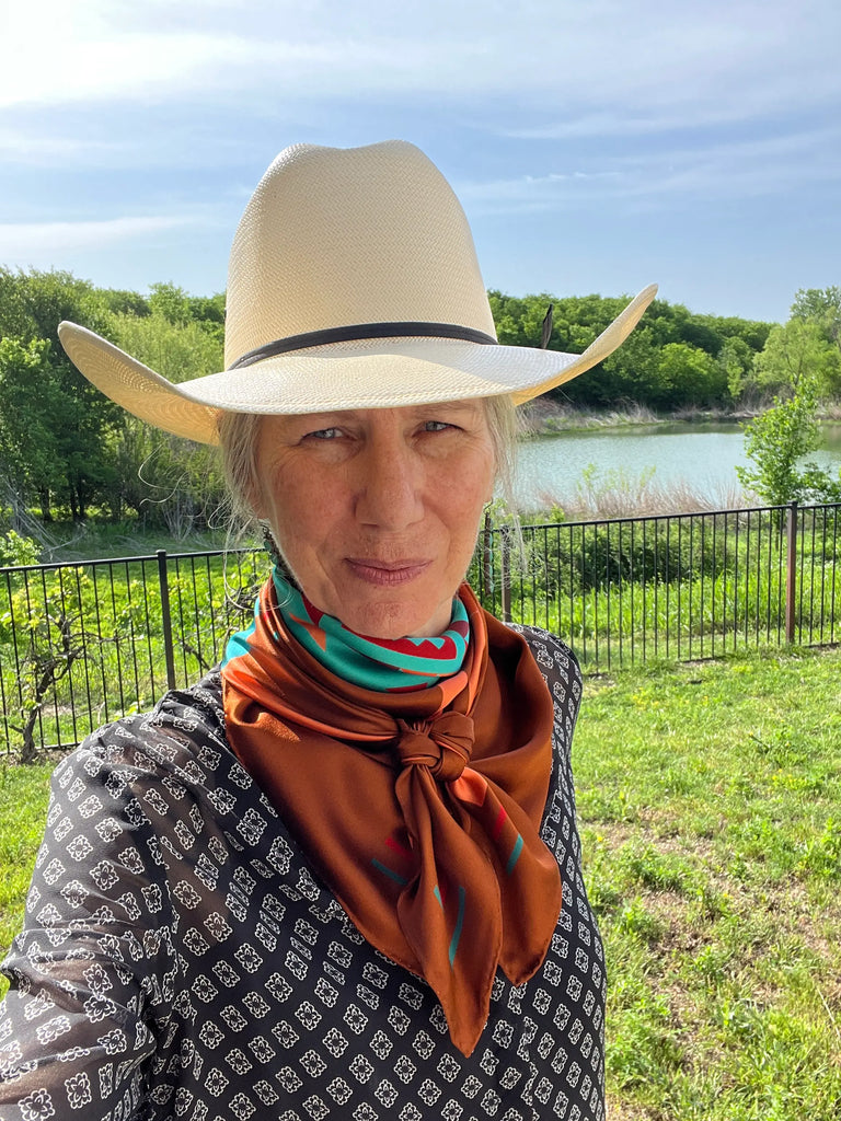 cowboy scarf with buckaroo knot