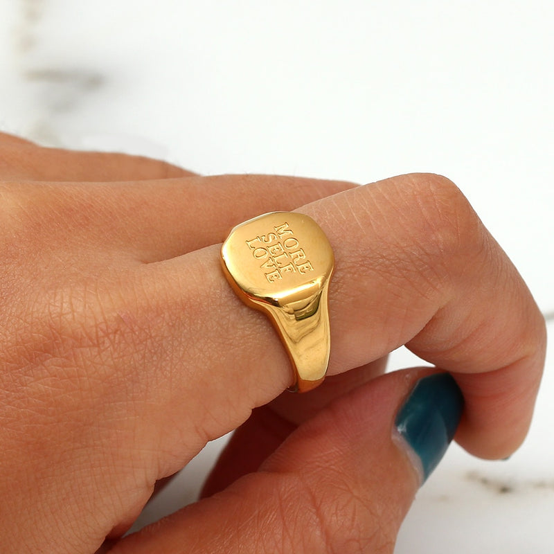 self love ring gold