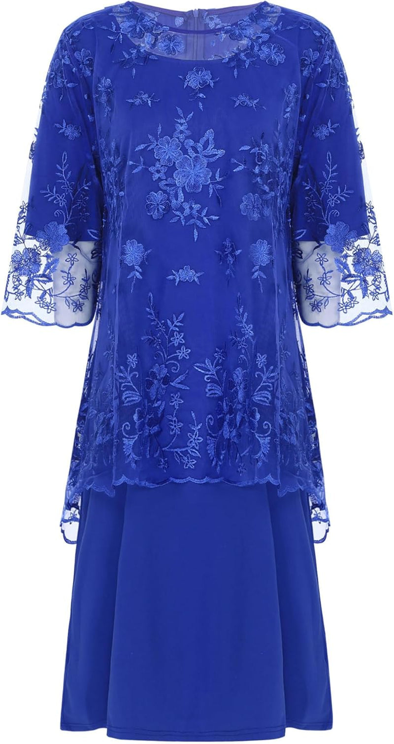Elegant Plus Size Mother of the Bride Dress Set with Lace Cover-Up by - Image 7