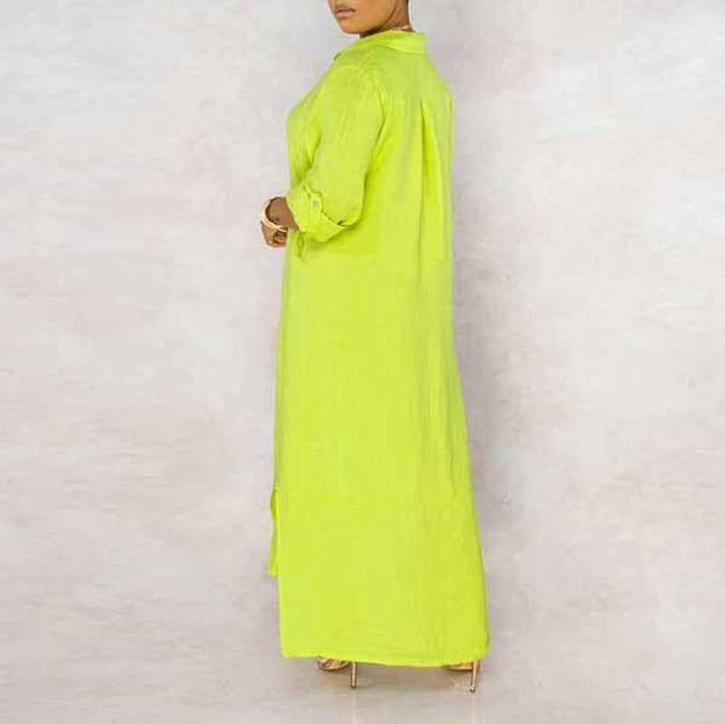 Summer Chic Button Down Maxi Shirt Dress for Women - Image 5