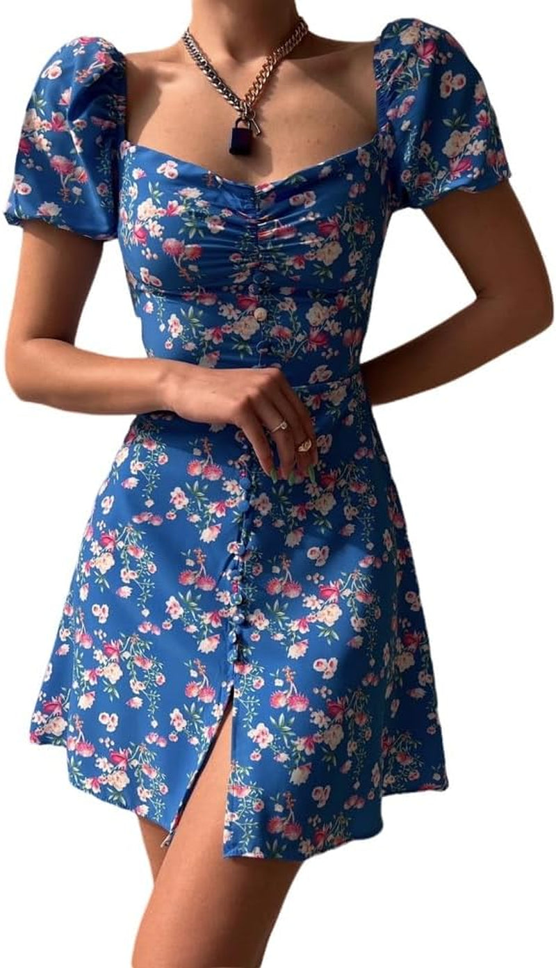 Chic Off-Shoulder Mini Dress with Lantern Sleeves - Image 37