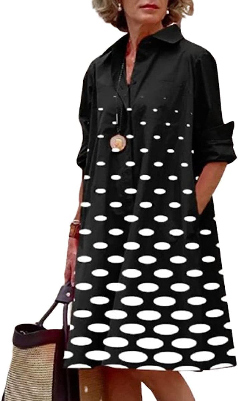 Chic Plus Size Linen Shirt Dress with Pockets - Image 11
