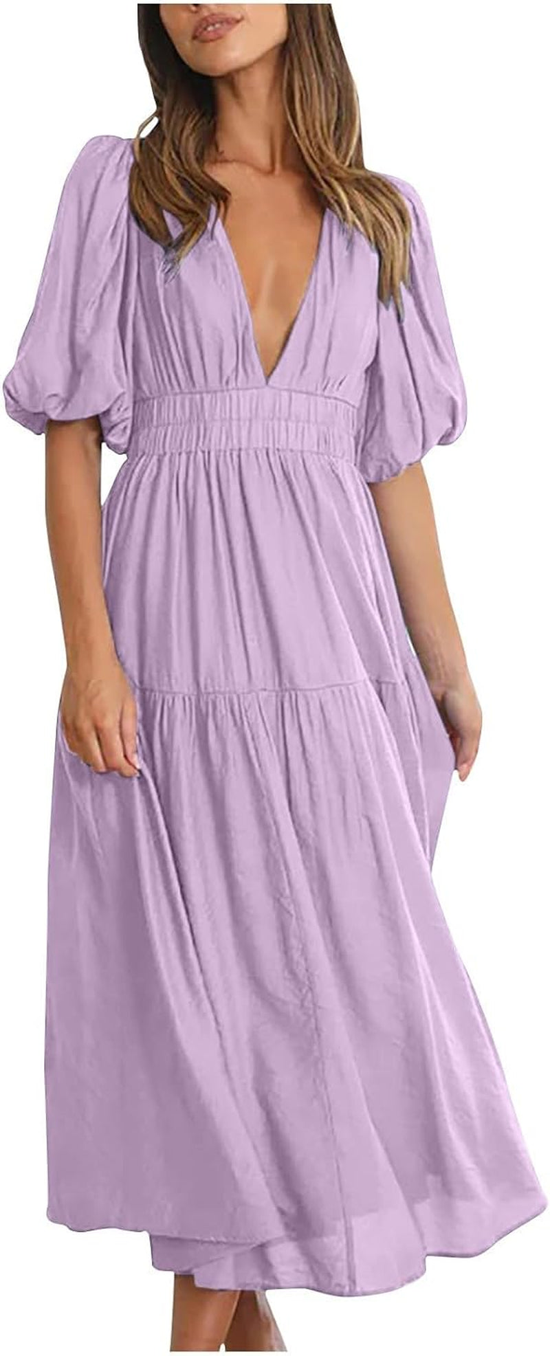Flowy Ruffle Sleeve Maxi Dress for Women - Image 8