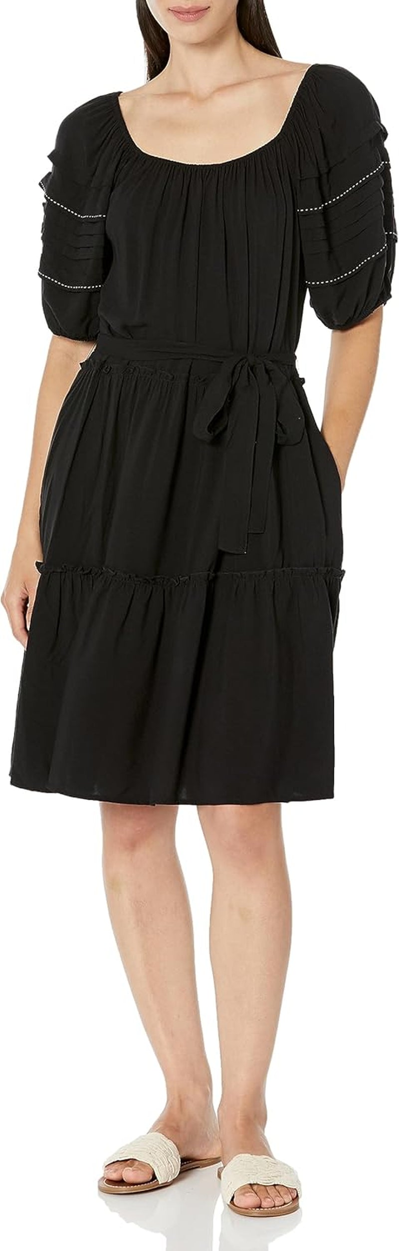 Tiered Short Sleeve Dress for Women