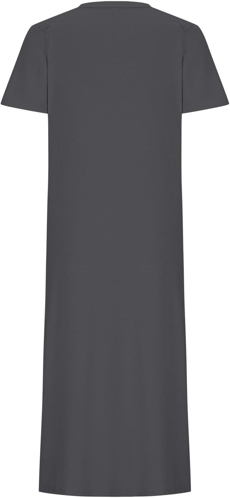 Flowy Solid Color Casual Dress with Side Slit - Collection - Image 6