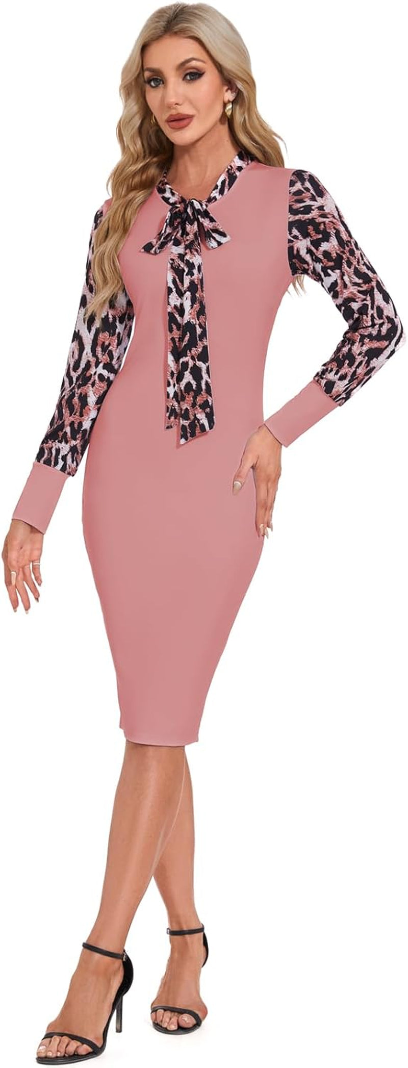 Elegant Wrap Style Church Dress for Women - Image 9