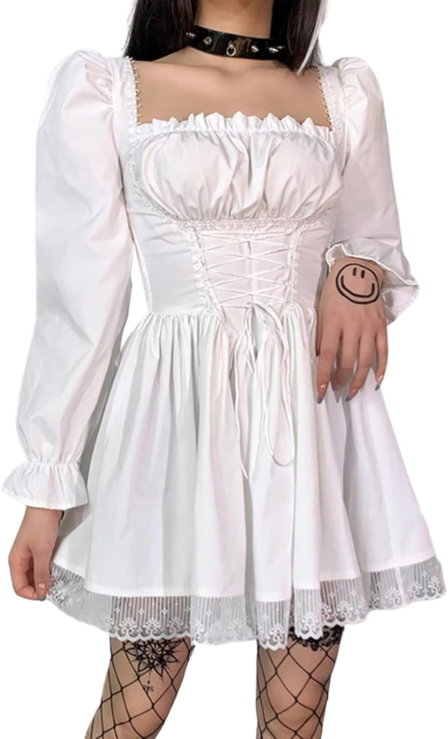 Summer Ruffle Mini Dress - Off Shoulder Puff Sleeve A-Line Sundress - Image 36