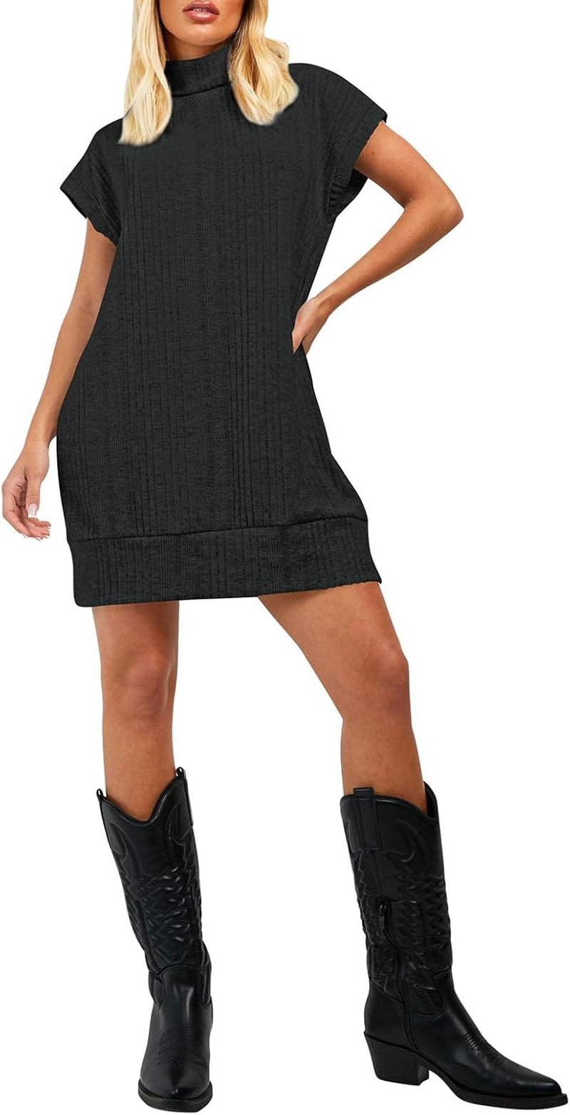 Cozy Chic Sleeveless Turtleneck Sweater Dress - Image 18