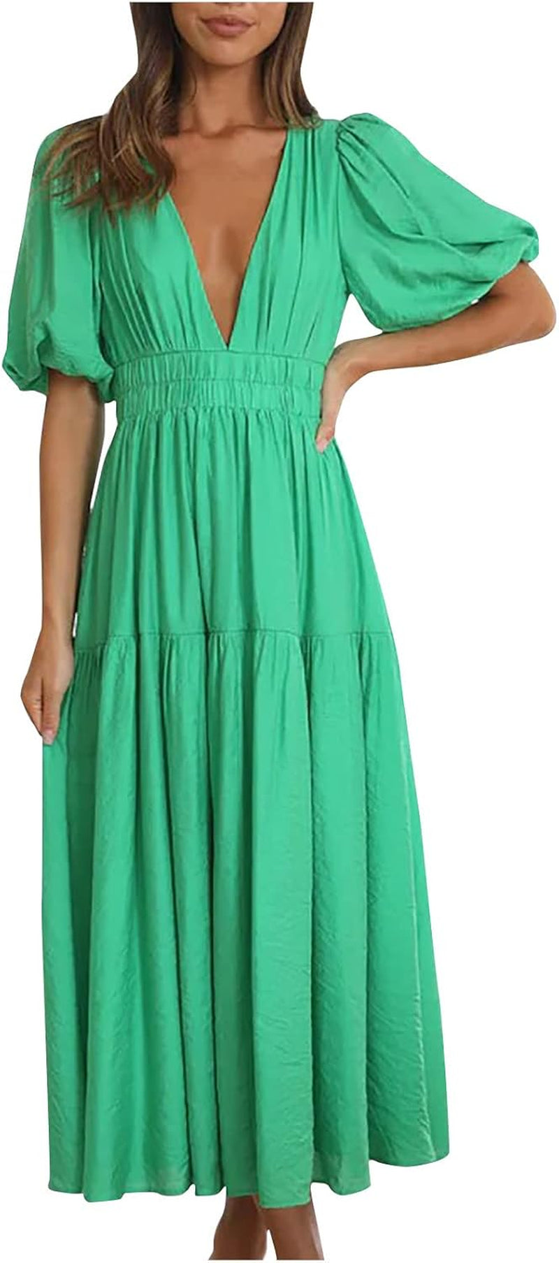 Tiered Ruffle Button Down Maxi Dress - Perfect for Summer Parties and Vacations! - Image 9