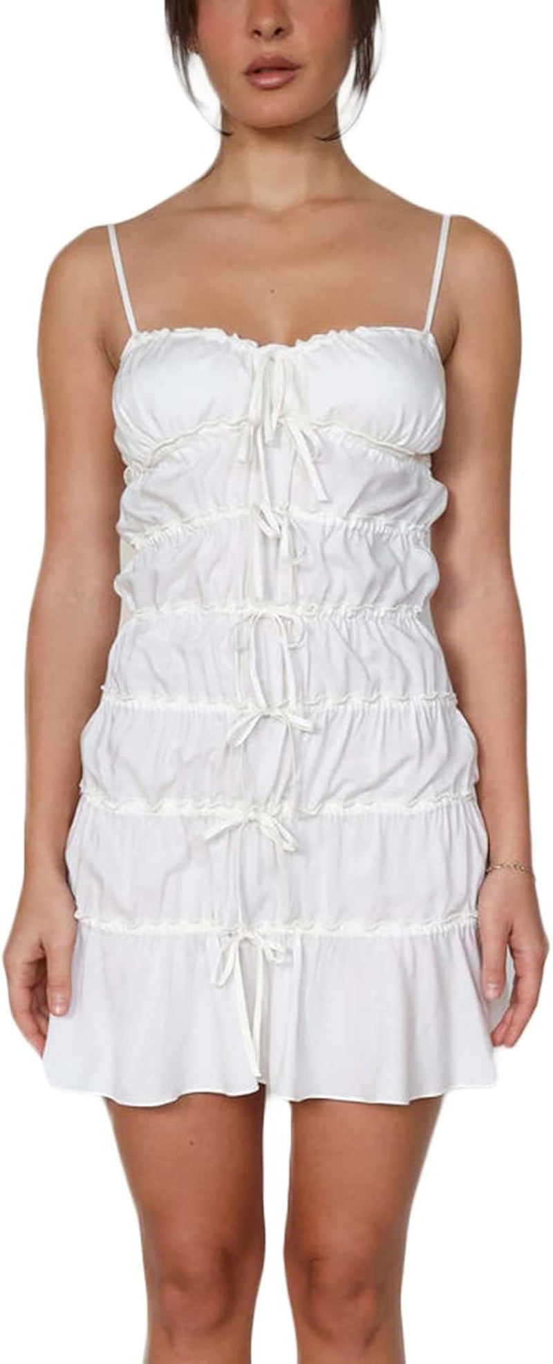 Y2K Sexy Spaghetti Strap Backless Mini Dress - Summer Beach Ready! - Image 11