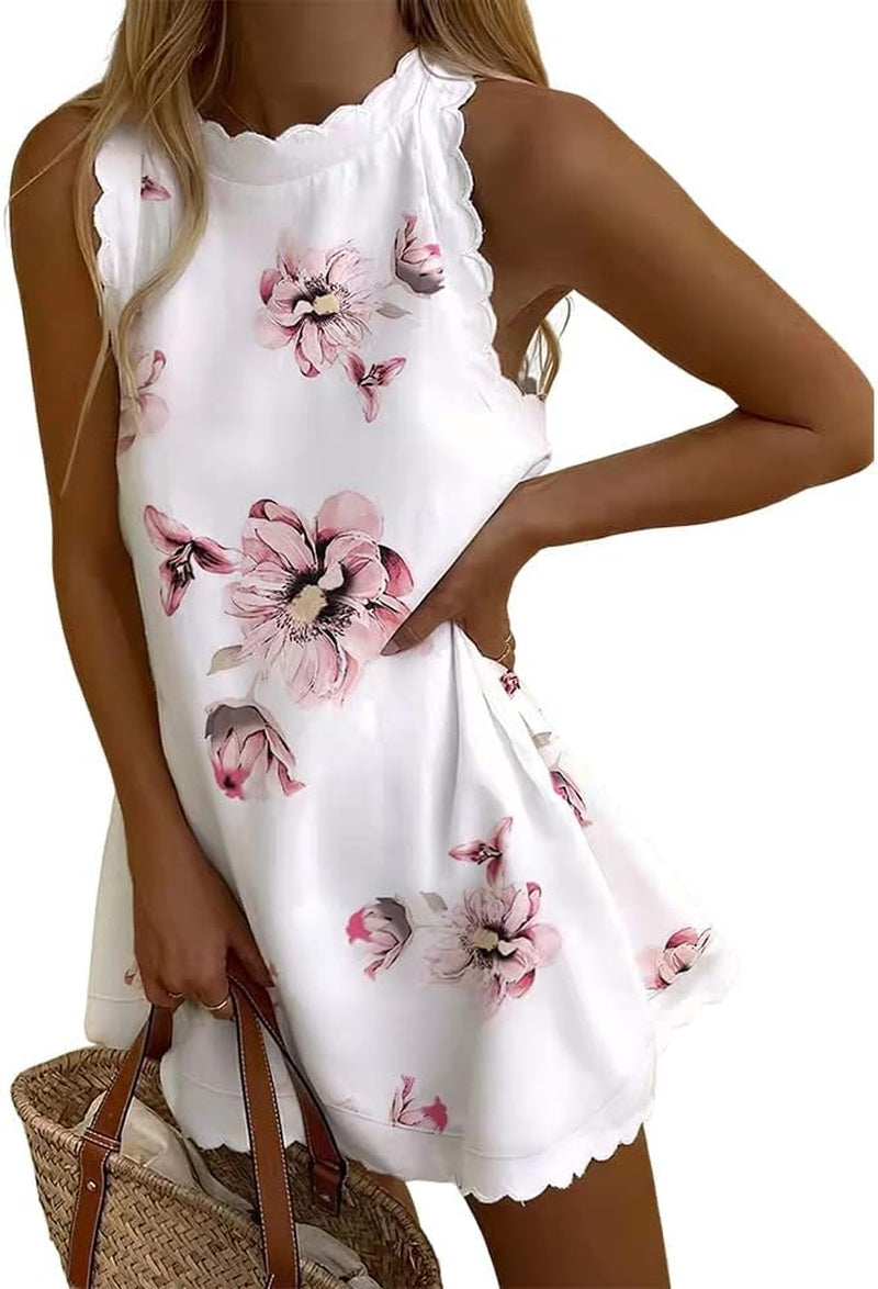 Summer Breeze: Sleeveless Linen Mini Dress for Women - Image 6