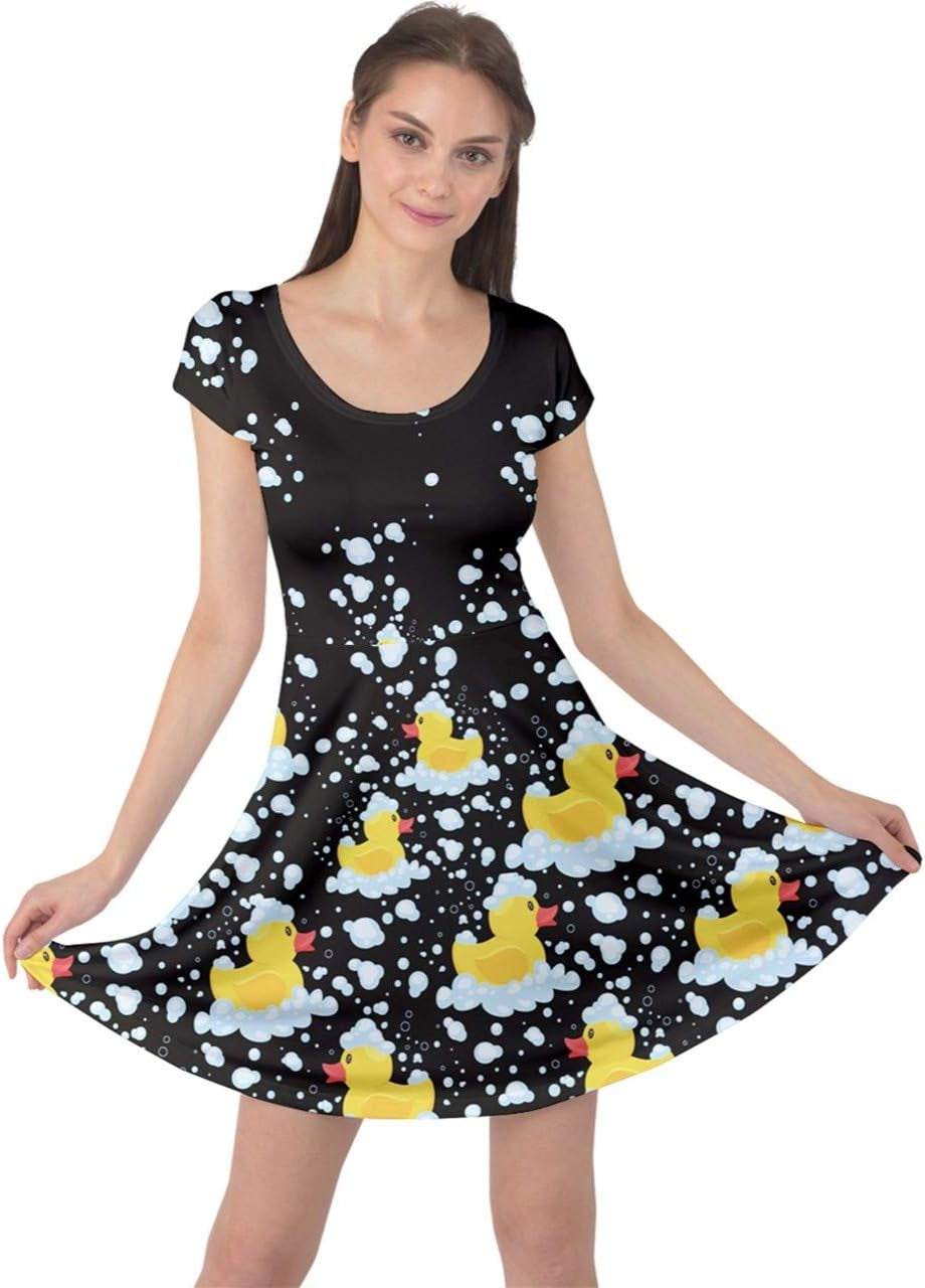 Yellow Duckling V-Neck Summer Dress with Pockets - Available in XS-5XL - Image 17
