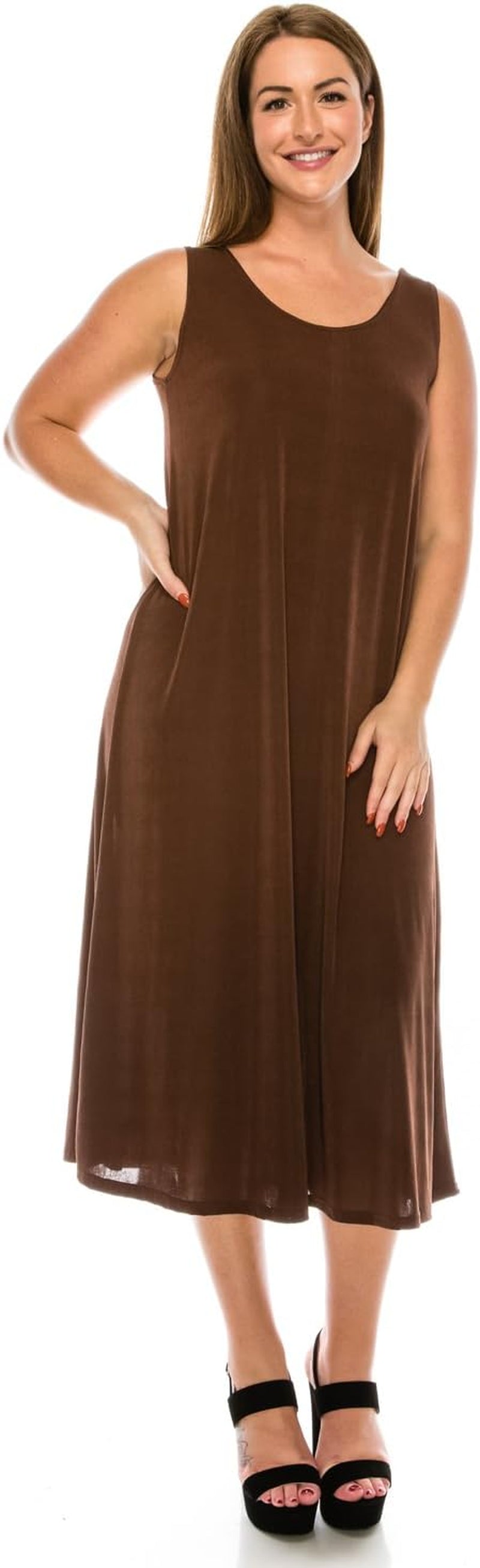 Swing into Style: Plus Size Sleeveless Tank Dress - Image 15