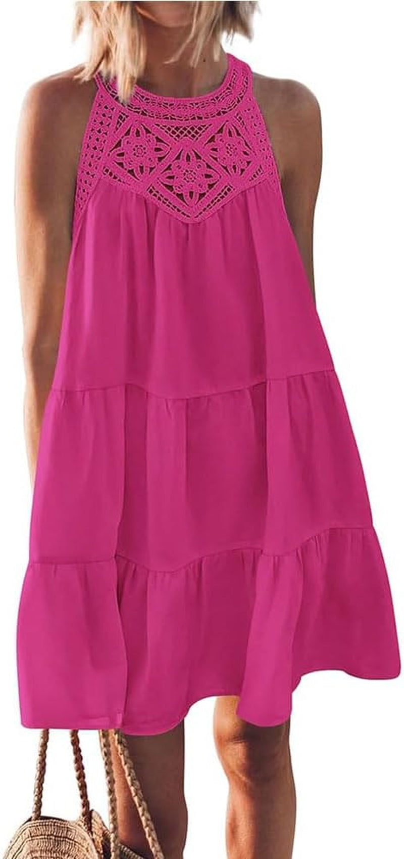 Summer Chic Halter Neck Tiered Mini Dress - Image 10