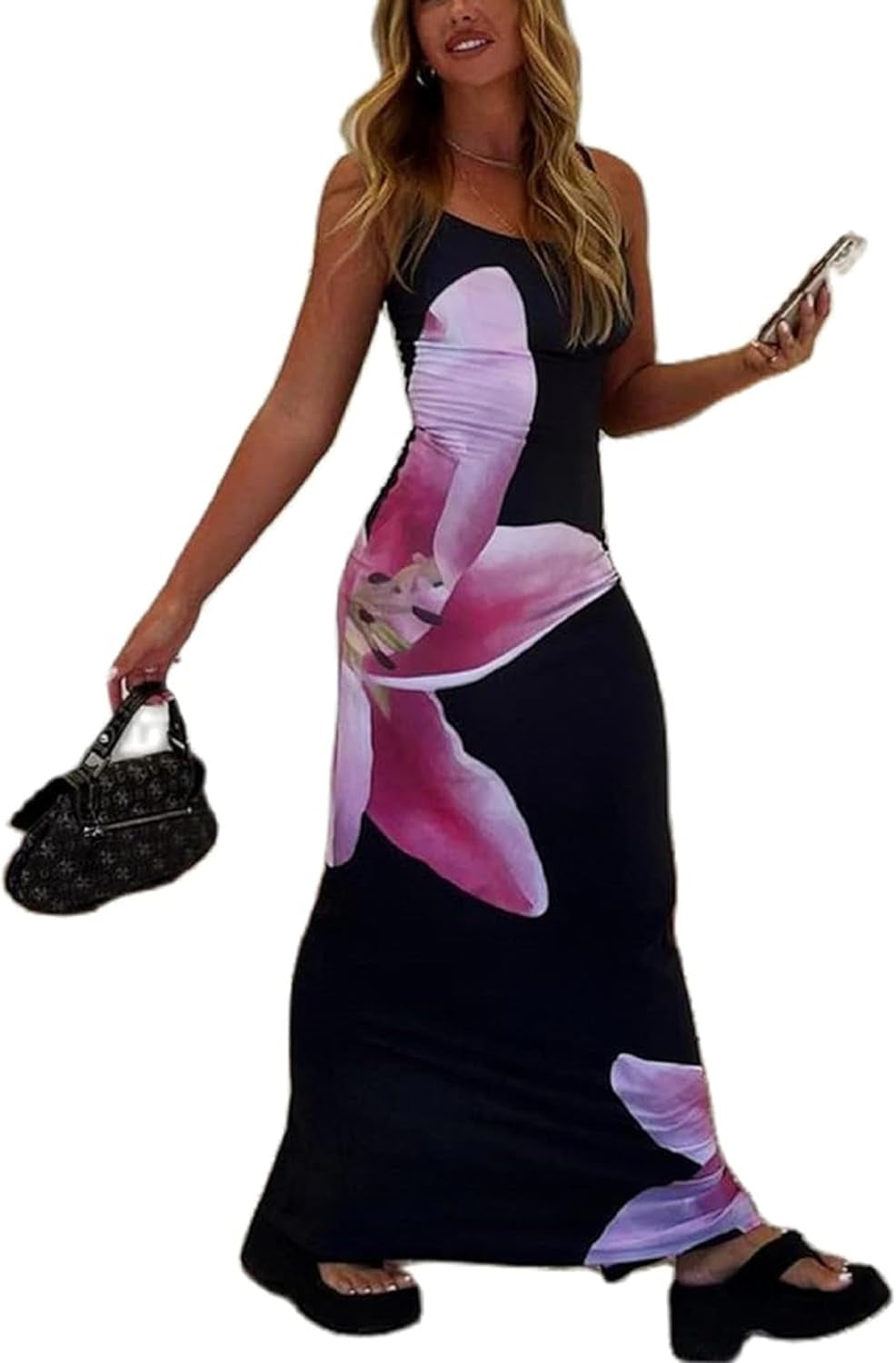 Floral Fantasy Sleeveless Bodycon Dress - Perfect for Vacation! - Image 13