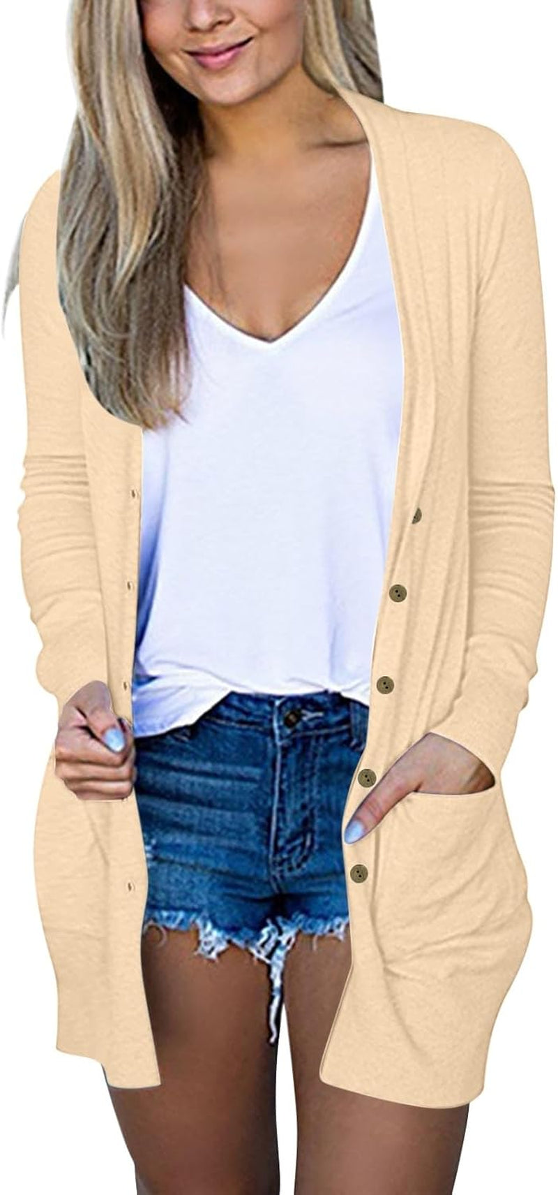 Cozy Plus Size Open Front Cardigan Sweater with Pockets - Image 20